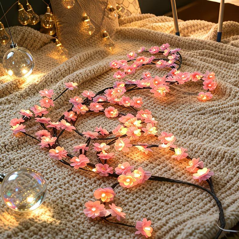 104 bulb cherry   vine string lights 52pcs leds and 52pcs cherry   glowing cherry tree branch lights   cherry vine lights led branch lights 8   of flashing usb powered indoor atmosphere decorative lights Product details 3