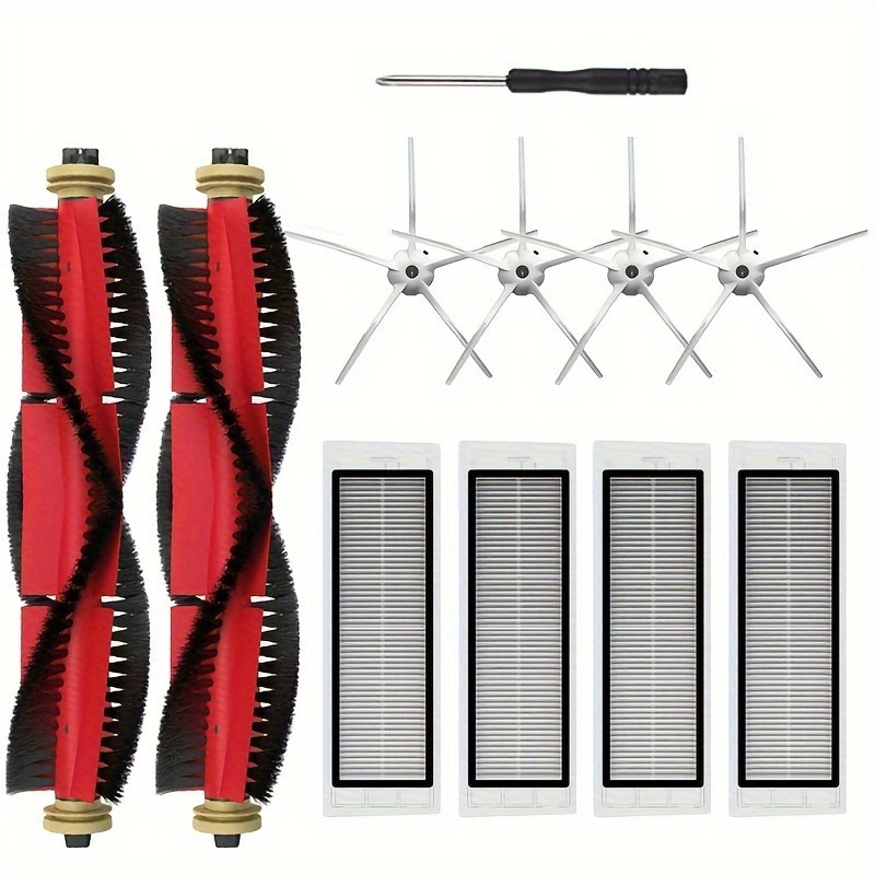 E-shop 11-teiliges & Xiaomi Staubsauger-Zubehörset - Kompatibel mit , S50, S55, S6, S6 Pure, E4 Modellen - Inklusive Seitenbürsten, Rollenbürsten,
