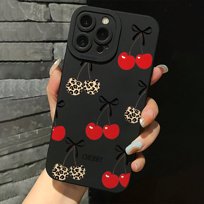 TEMU Cherry Creative Pattern Protective Case Suitable For , Suitable For Iphone 11, 12, 13, 14, 15 16 Plus, Pro, Max, X, Xr, Xs Max, 7 Plus, 8 Plus.