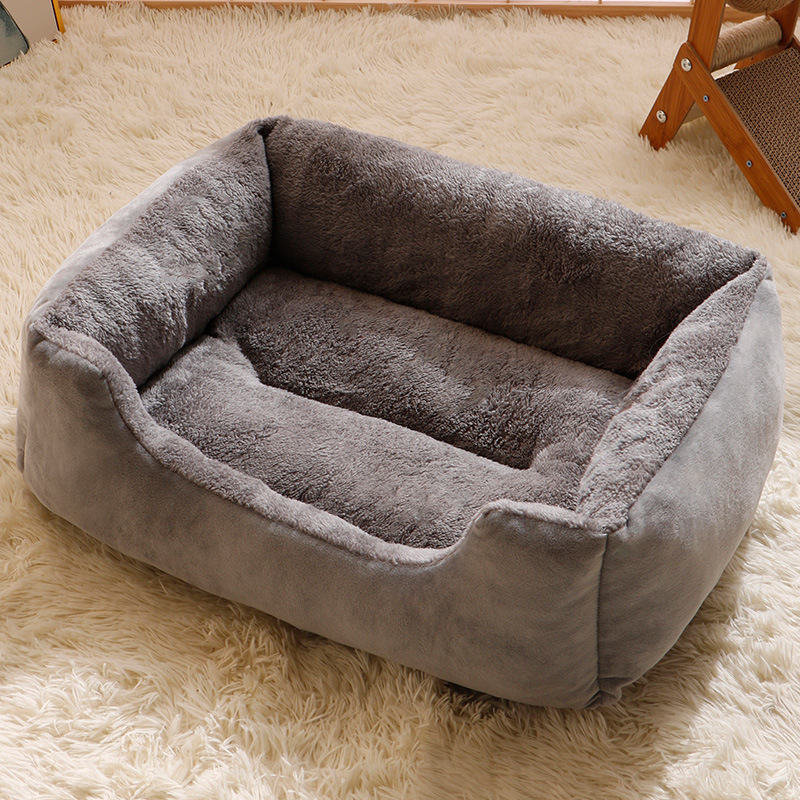 

Cozy Sofa Bed For Cats & Small Dogs - Soft Polyester Nest, Gray , No Required, Warm Winter Shelter For Indoor , Indoor Pet Bed | Bed | No Bed