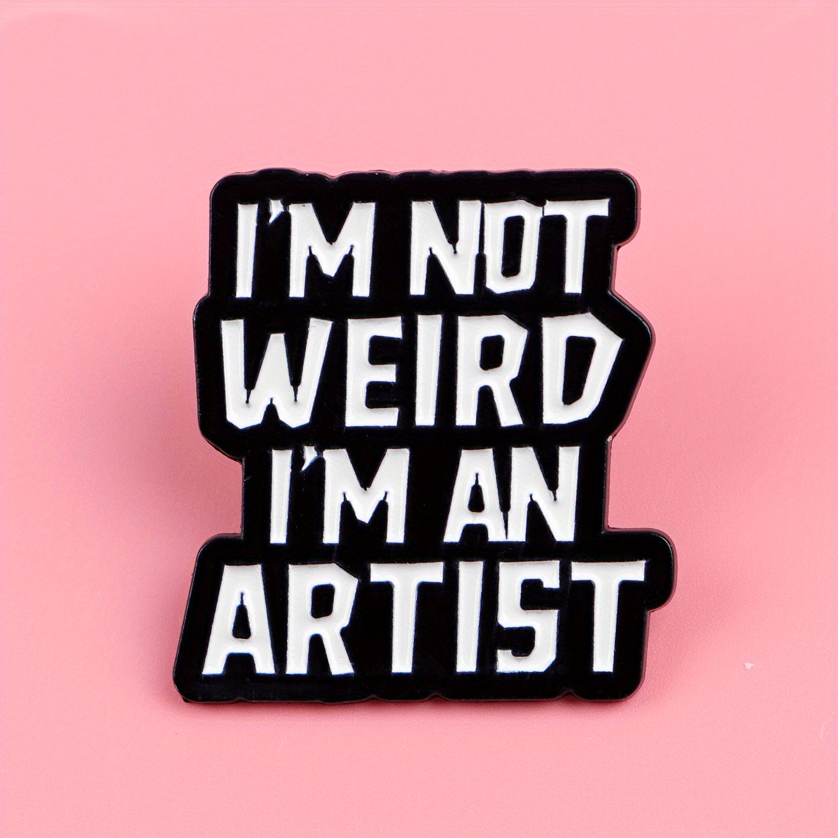 Weird I'm An Artist" Cartoon Lapel Pins Enamel Pin For Backpacks, Briefcase Badges, Brooch For Clothing Accessories, Fashion Gifts, 1pc