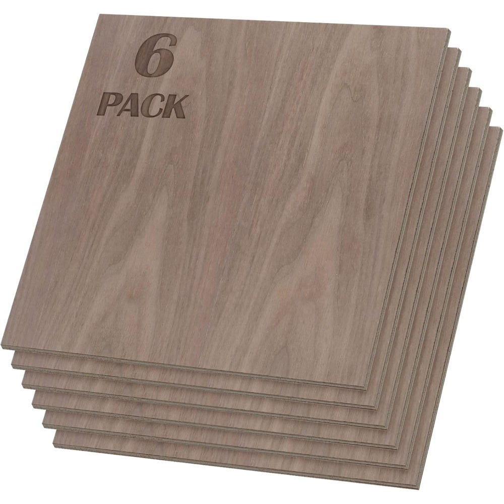 Lot de 6 à 12 Pièces en Bois de pour Artisanat, 30 x 30 x 0,32 cm - Contreplaqué de d'Épaisseur 3 mm pour Découpe et…: retailer-supplied image