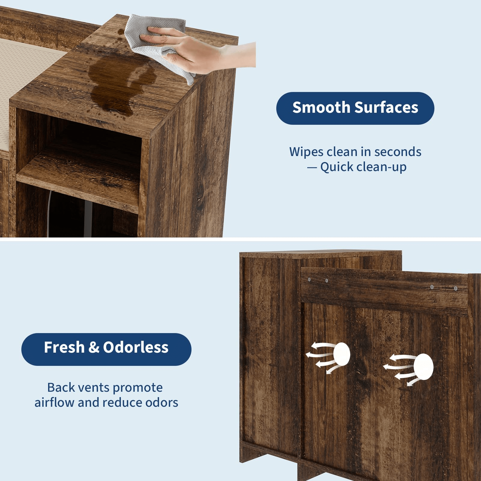 Cat Litter Box Enclosure with Storage Space