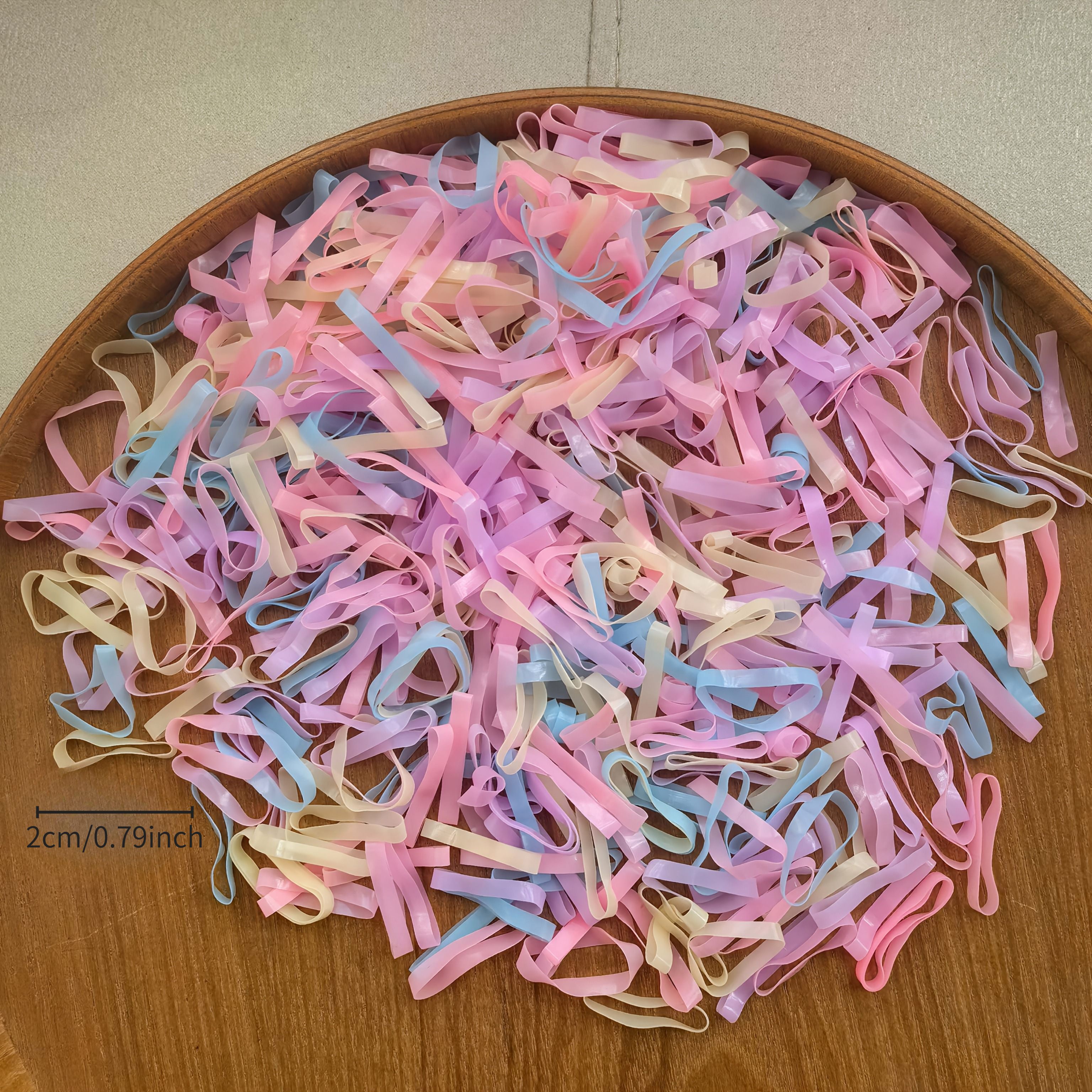 499pcs Jelly-Colored Women's Hair Ties, Long Lasting Pack