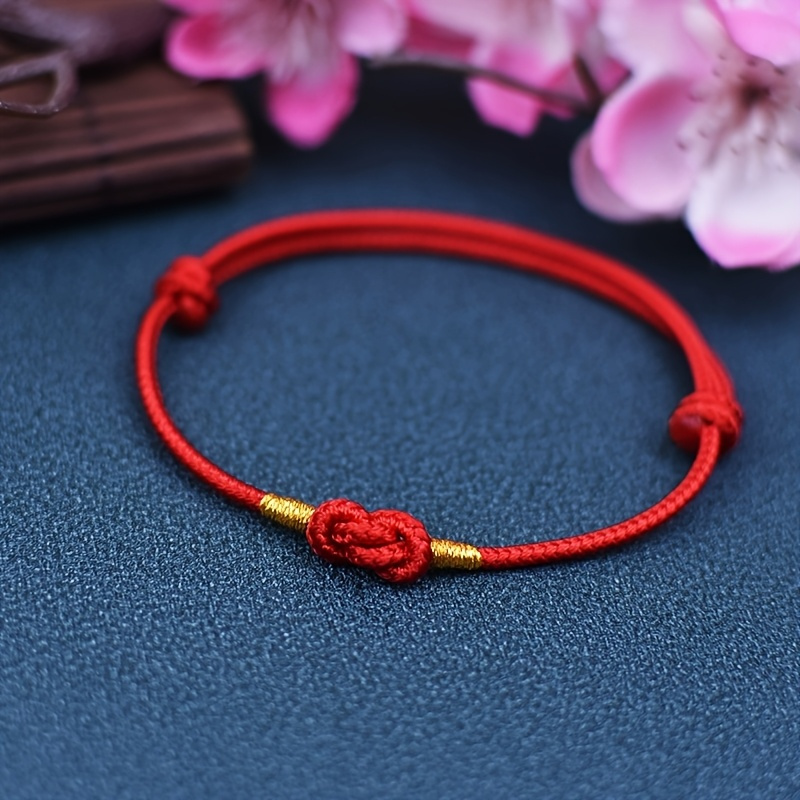 2pcs Handwoven Lucky Knot Bracelet Set, Unisex