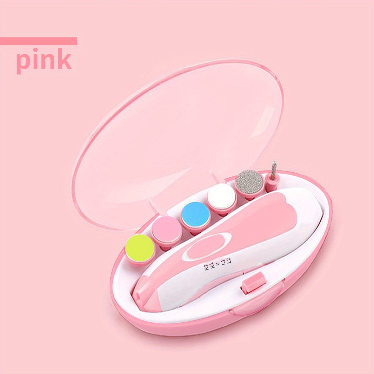 TEMU Cochildor 7-in-1 Electric Baby Nail Trimmer, Multifunctional Children's Nail Clipper, Newborn Nail Polishing Tool Set. Please Insert 2 Aa