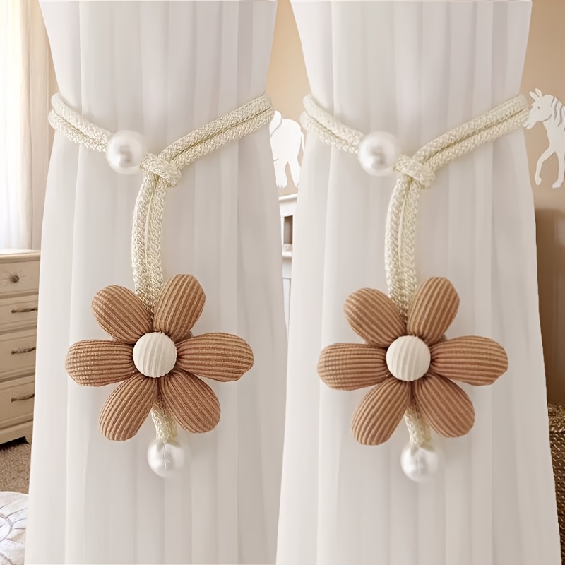 TEMU 2pcs 3d Curtain Tiebacks, Net Storage Straps, Door Curtain Coffee Screen Rope