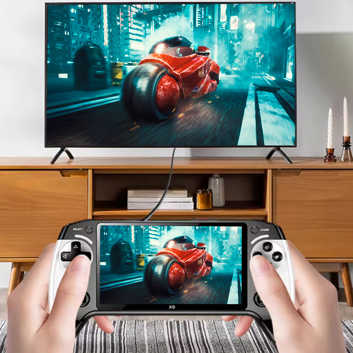 A Portable Gaming Device with an IPS Display, Featuring a Sleek Rectangular Shape And an Ergonomic Design, Perfect for Birthday, Halloween, Or Christmas Presents