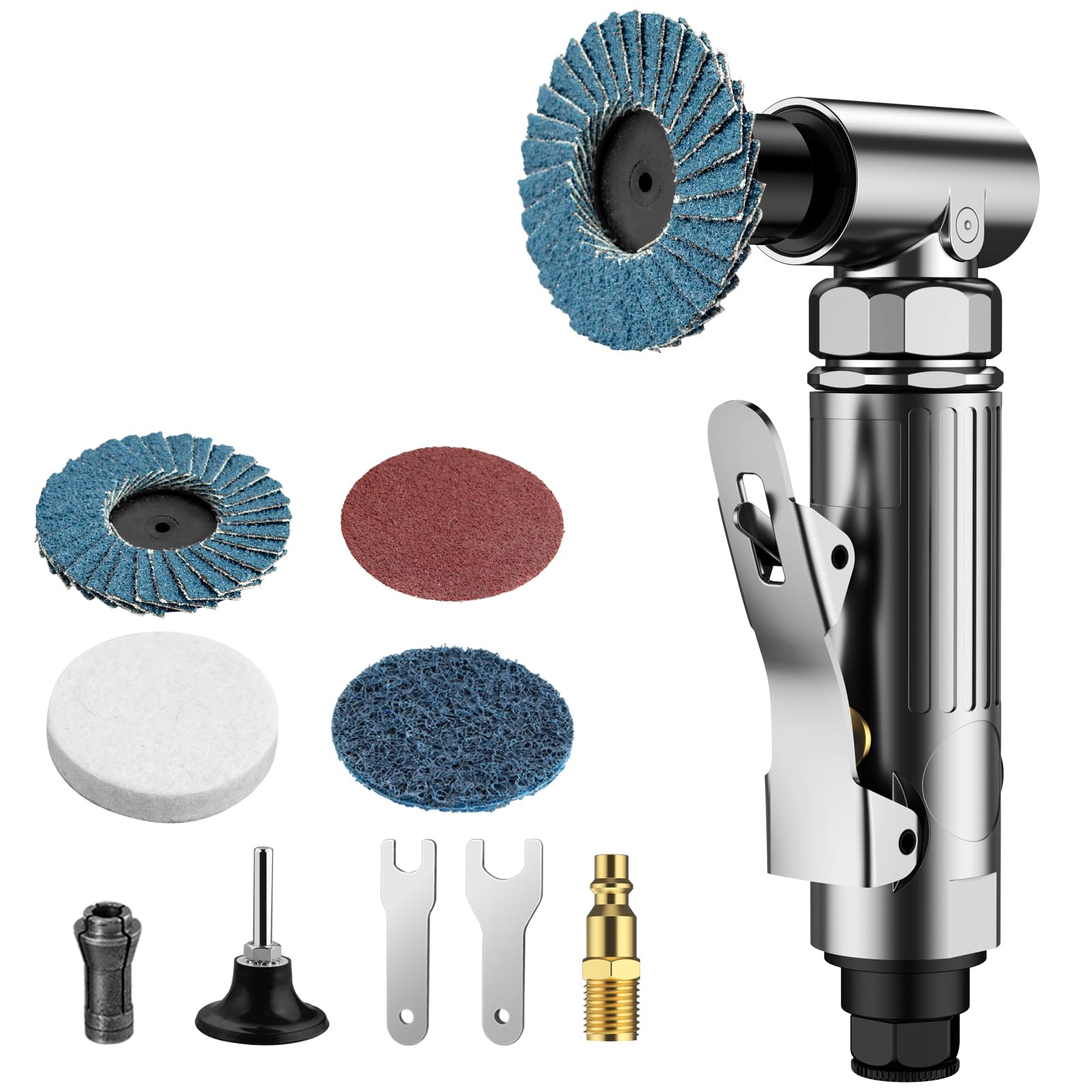 Air-powered Random Orbital Sander | Complete Polishing Kit For Auto Detailing & Woodworking, Bedee Brand, Plastic Material, No Electricity Required