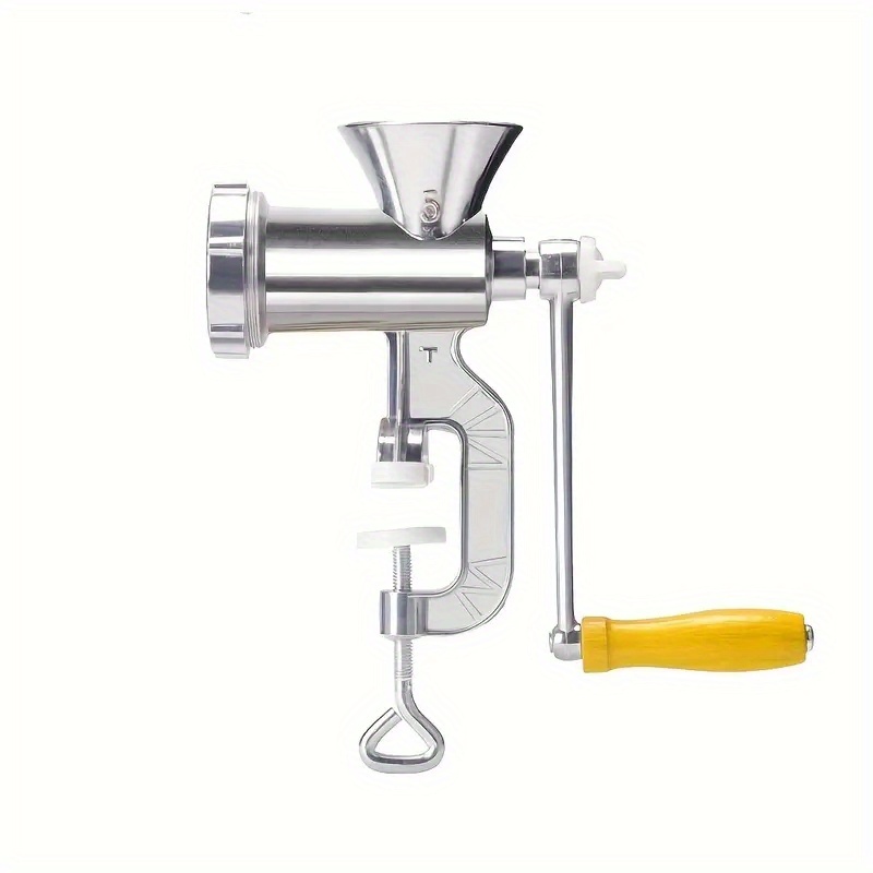 TEMU Heavy-duty Manual Meat Grinder & Food Processor - Stainless Crank With Table Clamp, Non-electric Kitchen Tool For Ground Beef, Vegetables,