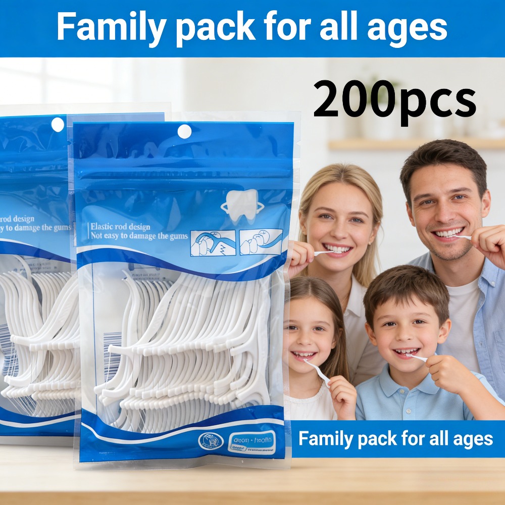 200pcs disposable portable   gum cleaning sticks for oral care and personal hygiene