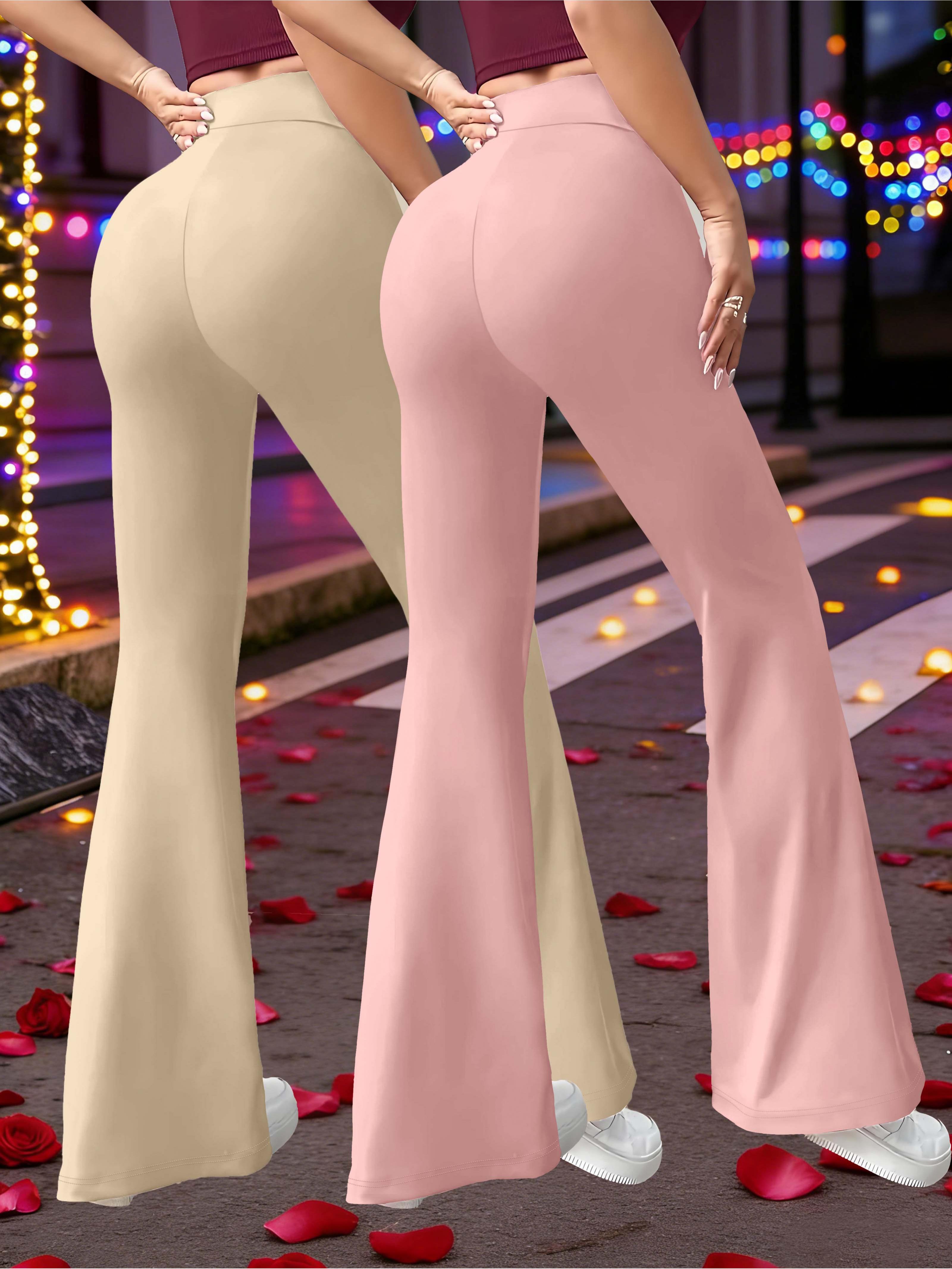 New Women'S Fashion for Valentine'S Day 2026 Featuring Stylish, Lightweight Artistic Minimalist Lines And Casual Attitude Text Prints. Includes High-Waisted Drawstring Slim-Fit Stretchy Flared Straight Pants in a Two-Piece Set