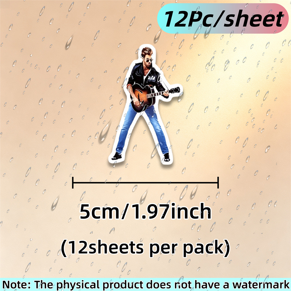 TEMU 12-pack George Faith - Ideal Stickers - Vinyl Decals - Suitable For Cars, Bumpers, Motorcycles, Phones, Luggage, Water Bottles, Skateboards,