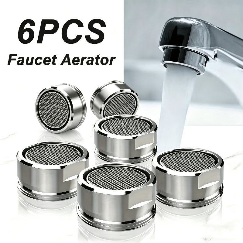 Image of 6pcs Splash-control Faucet Aerator Spray - With M24 Threading For Bathroom Taps, Plastic/metal Kitchen & Bathroom Sink Spray Nozzles, For Sink Renovation Additions Suitable For Home, Bar, Shower Sink