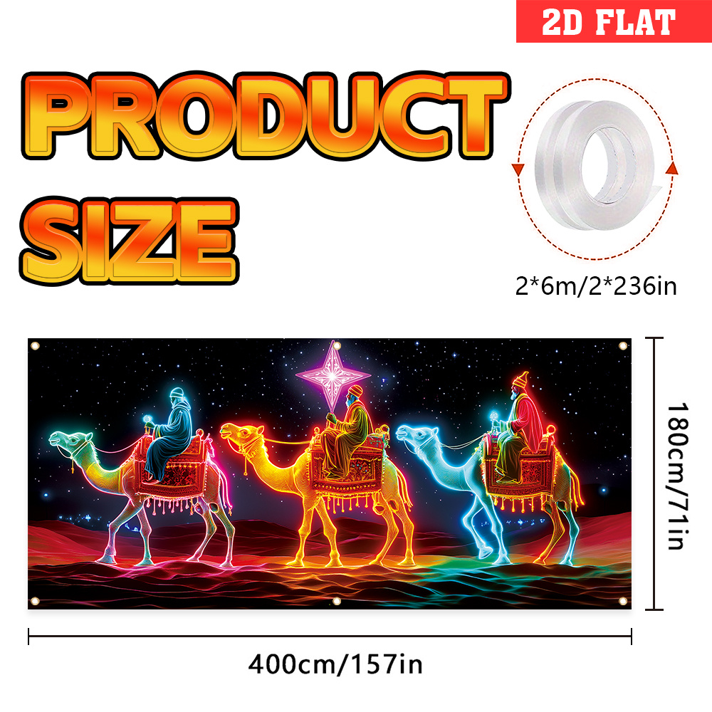 TEMU Letrero 2D , 2D - Letrero 2D para Puerta, 2D - Letrero 2D para Puerta, 1 pieza de Letrero UV Fluorescente Navideño para Cubierta de Puerta de