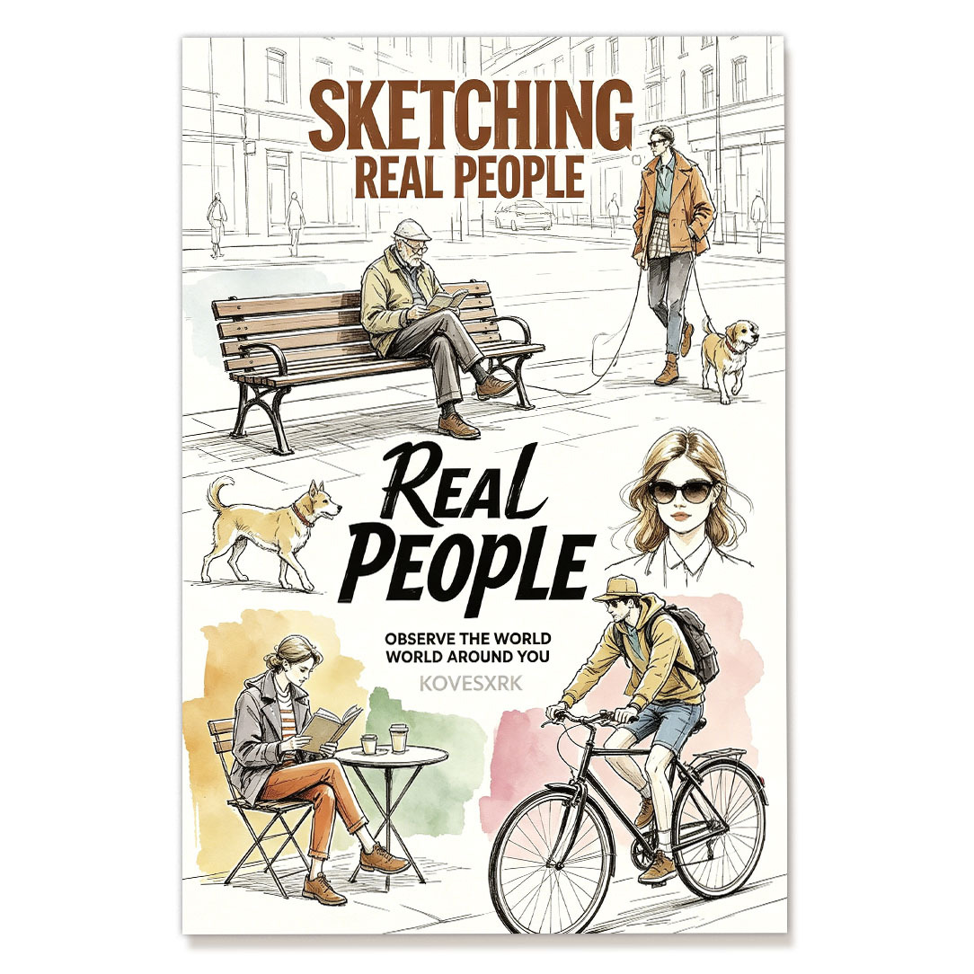 TEMU 1 stuk figuur schetsboek | Straatdocumentaire illustratie omslagontwerp | 5,5*8,3 inch | Inclusief dynamische schetsschetsdiagrammen van figuren