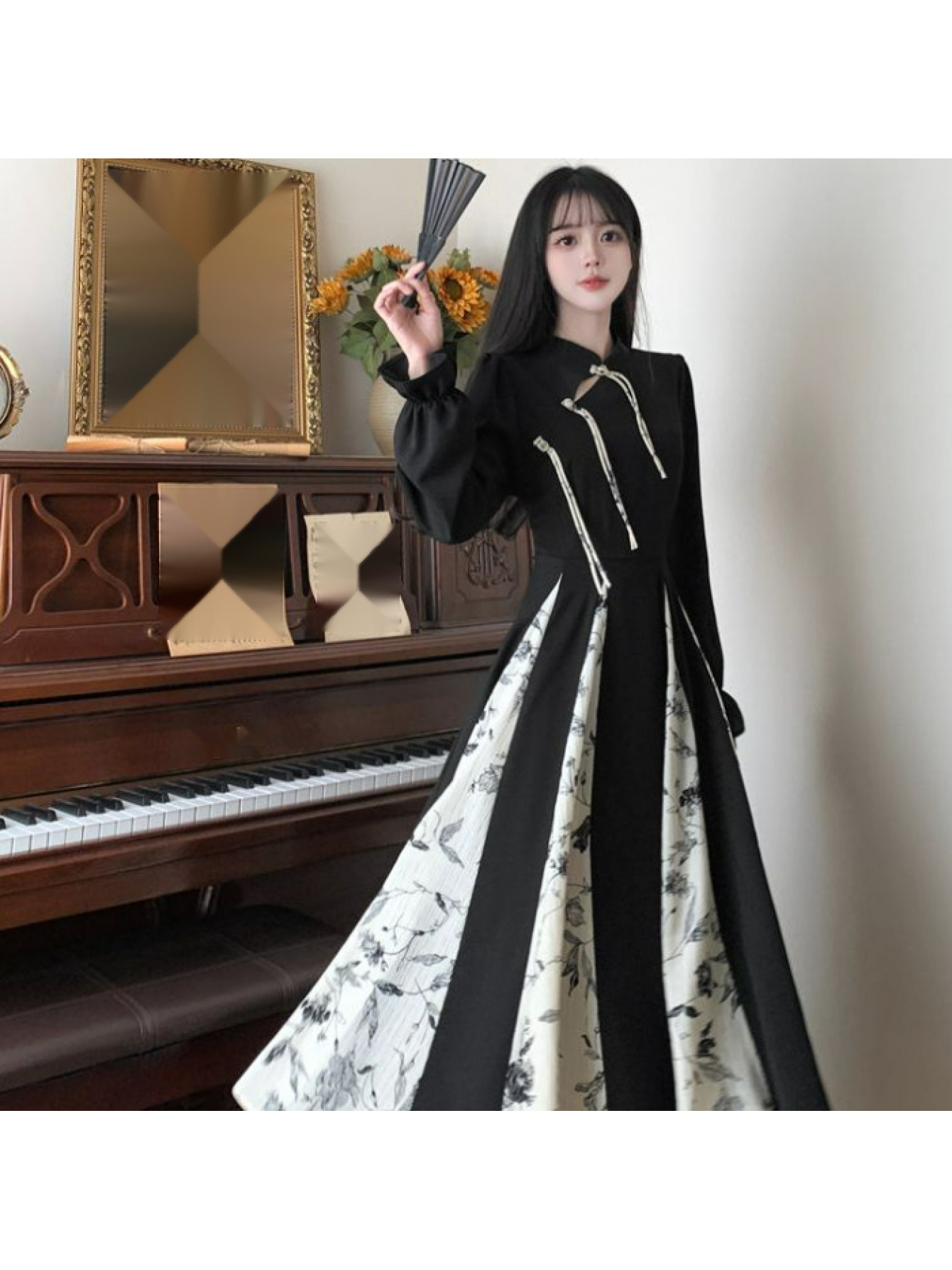 ヴィンテージインスピレーションのキパードレス ショート 袖なし