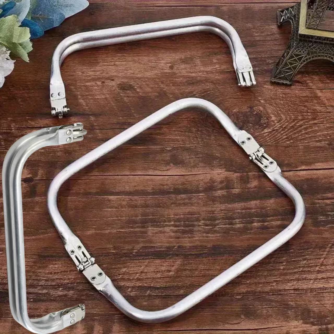 elementbilde 3 stk. kraftige firkantede sølvfargede aluminiumsklemmer - diy håndverksklemmer - metallisk   lukkeklemmer, egnet for vesker, smykker, scrapbooking -     for  , stoff, metalltråd - for nybegynnere og profesjonelle -   metallkonstruksjon, egnet for håndverk, moderne tilbehør