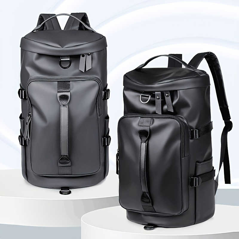 Outdoor Men'S Large Capacity Convenient Backpack And Handbag, Black, Gray Casual Backpack, Multiple Carrying Methods, Suitable for Fitness Travel Multi-Purpose Backpack Ideal Gift