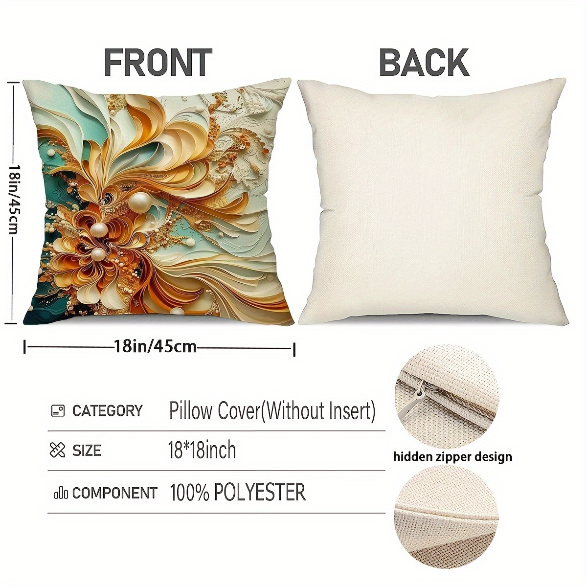 4pcsset short plush whimsical pattern pillowcase double sided printed   cushion cover classic art home decor pillowcase suitable for cottage living room bedroom sofa porch patio outdoor pillow insert no14x14 16x16 18x18 20x20inch Product details 4