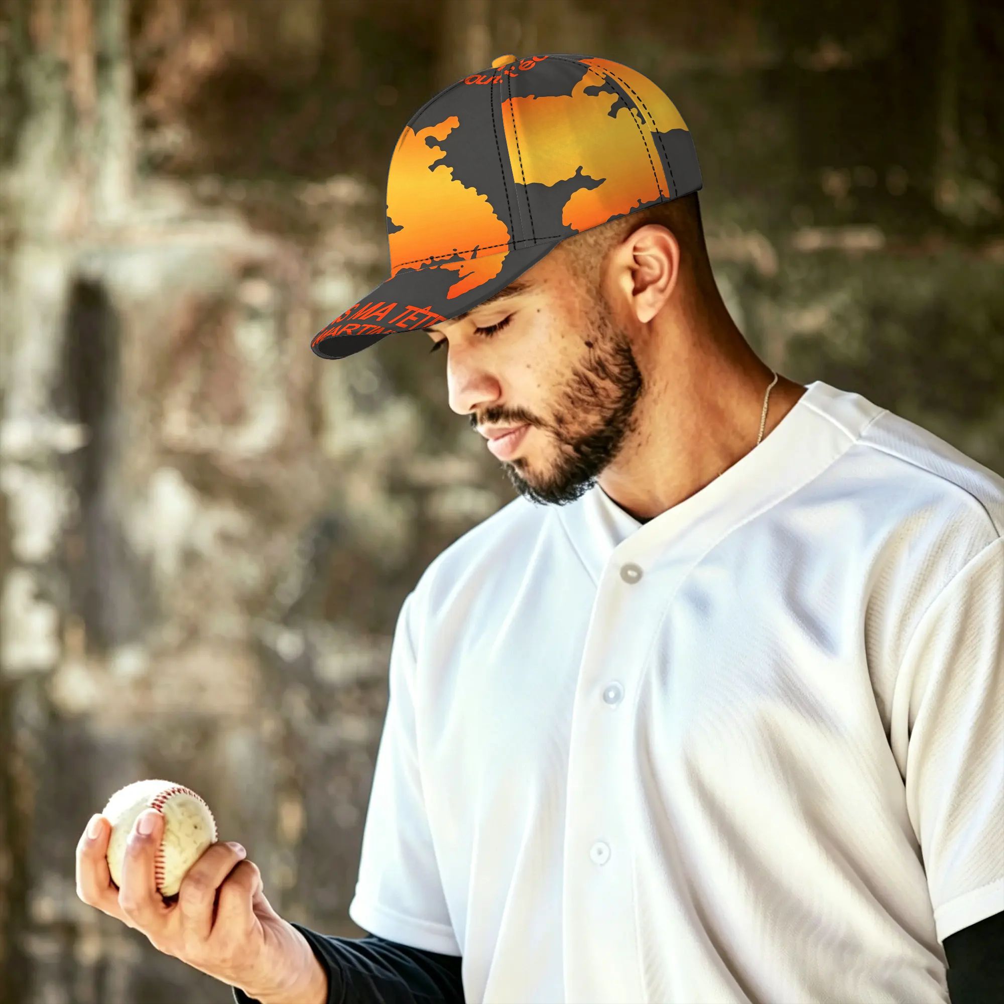  . 2d-flache baseballkappe mit gedrucktem design   martinique-posters mit lustigem französischem text, diese verstellbare sportkappe ist unisex somit eine   für den täglichen gebrauch outdoor-aktivitäten, 2d-flach