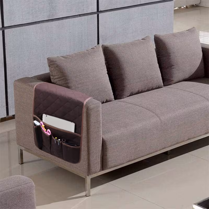 1pc sofa side armrest pocket storage bag hanging bag for magazines and remote controls by the sofa bed featuring 5 separate pockets suitable for the living room Product details 2