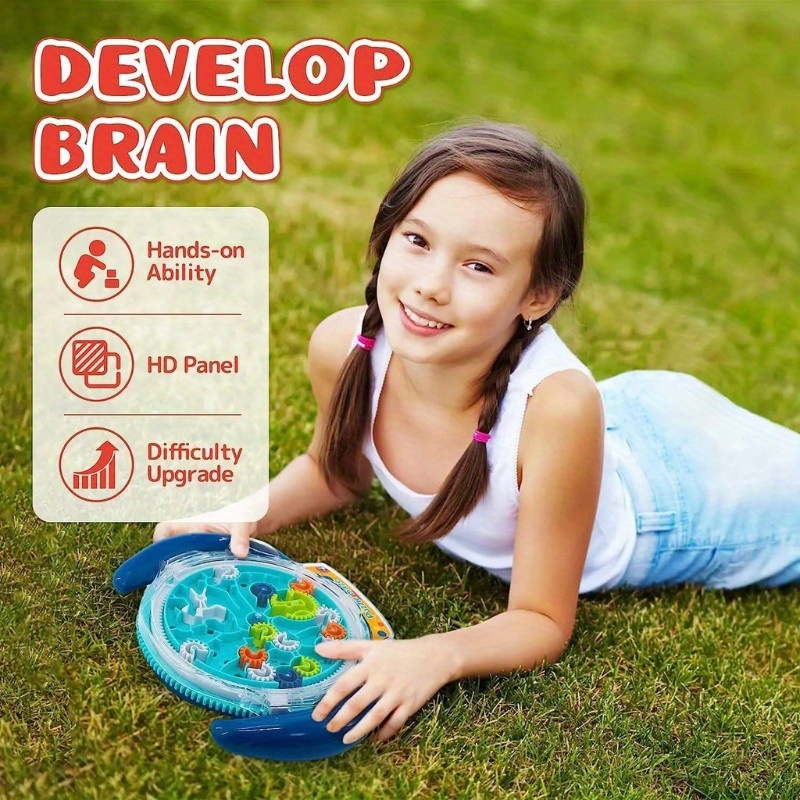 gear maze disk toys for kids 3d puzzle balance ball handheld maze board educational toy 商品详情 0