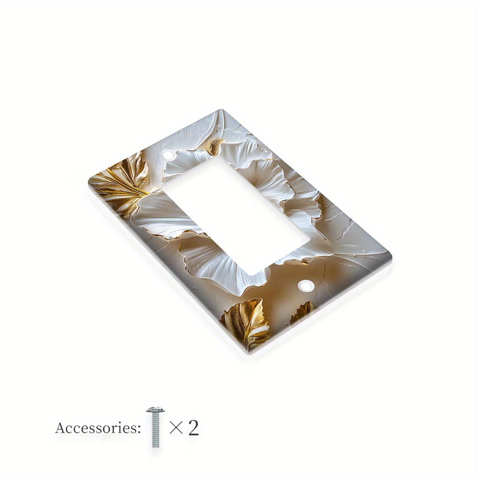 TEMU 1pc Plaque de Commutateur Décorative Élégante à Motif Floral - 1Gang/2Gang, Plaque Murale de Commutateur Réutilisable, Décoration pour Maison