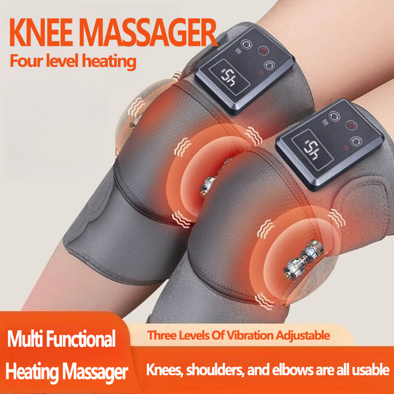 A Versatile Portable Knee Massager That Offers Heating And Vibration  Features, Ideal for Use on Shoulders, Knees, And Elbows. It * Three  Vibration Settings And Four Temperature Adjustments. an * Gift 