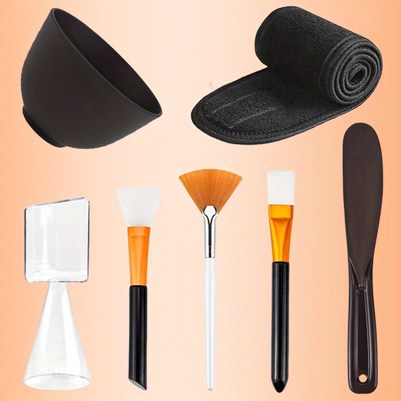 12-teiliges DIY Gesichtsmasken-Set – Mit Silikon-Pinseln, Schüssel & Haarbändern | Für Hautpflege & Make-up