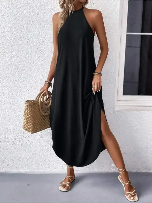 casual long black dress sold on Temu United States casual long black dress sold on Temu United States