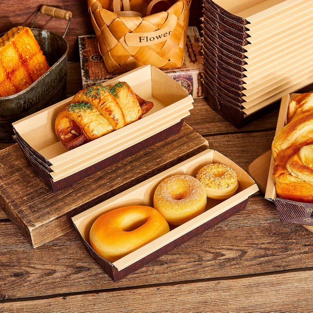 Baked Goods Small Bread Baking Pans Oven Baking In Paper Loaf