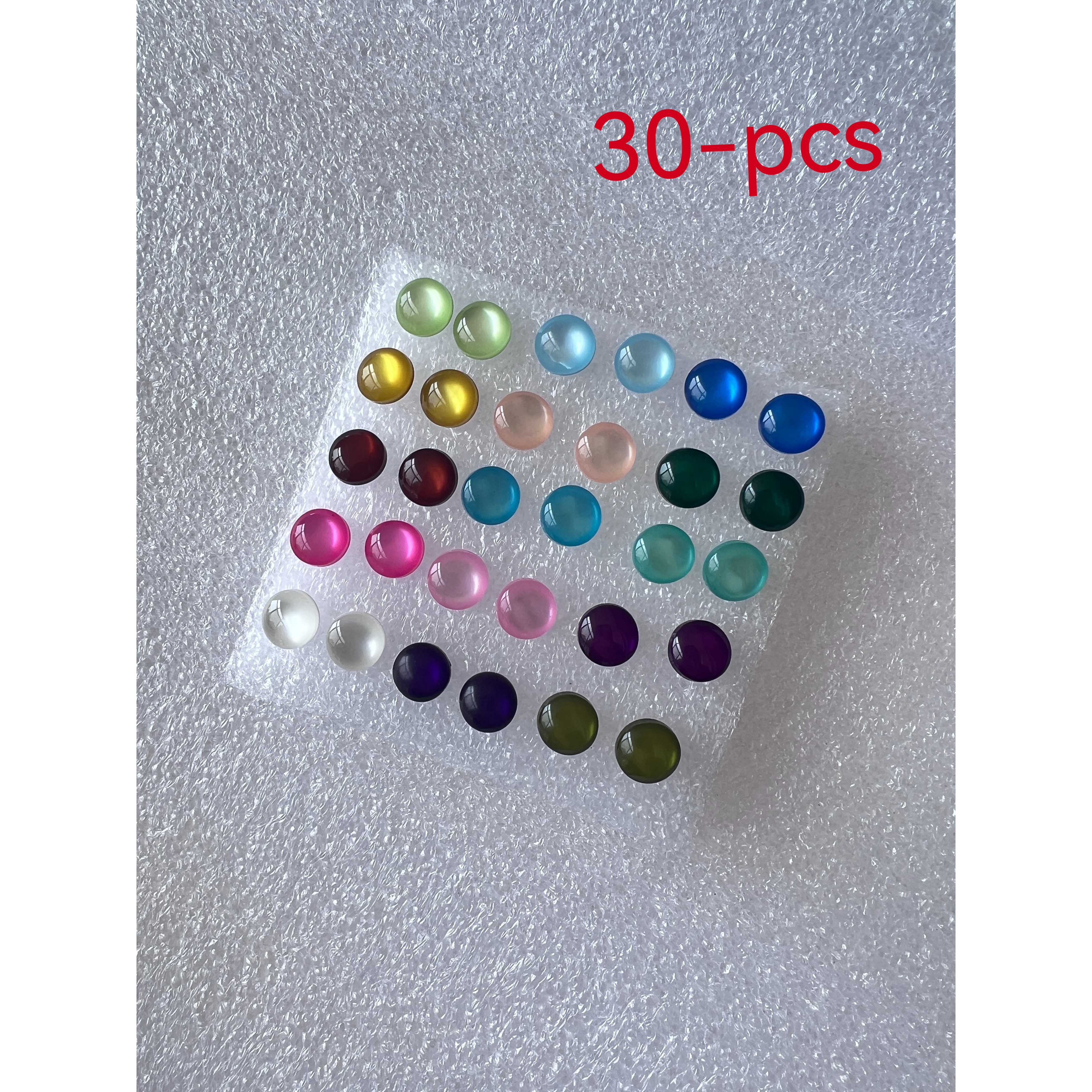 Image of 30pcs Of French Resin Earrings, Plastic Ear Studs To Prevent Allergies, Easy, Fashionable, Elegant And Versatile, Without Battery