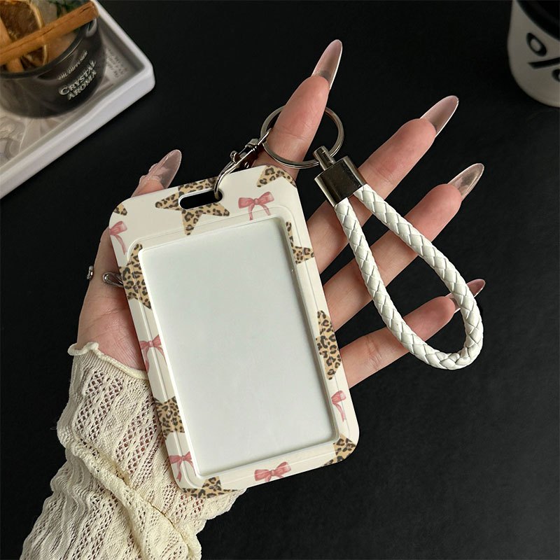 TEMU 2d Card Holder Featuring Leopard , Equipped Hanging Buckle, Suitable For Bus Passes, Work Badges, And Meal Cards For Nurses, Students, Teachers,