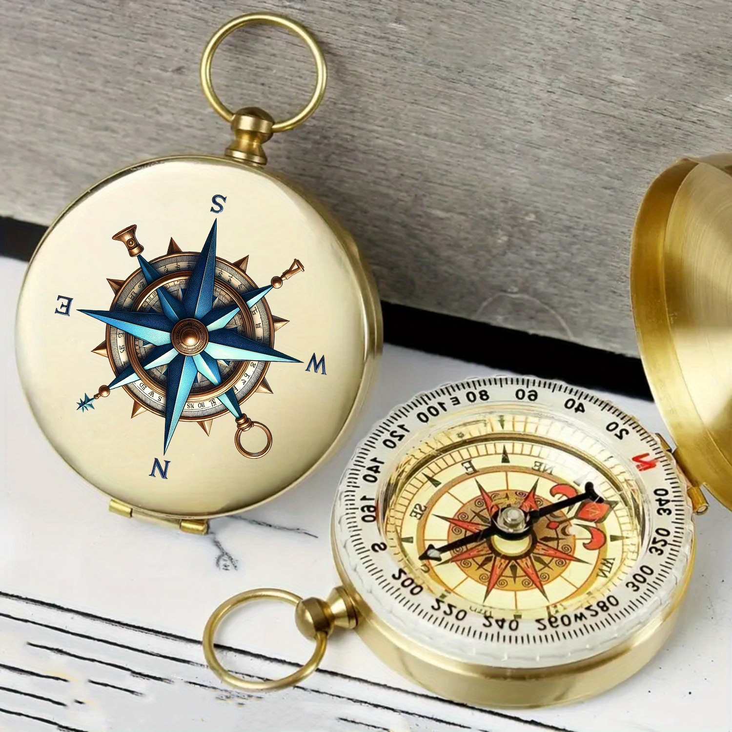 Portable Pocket Compass with Color-Coded Needle for Navigation