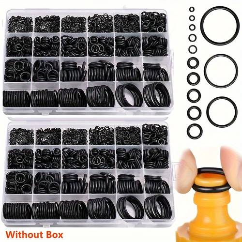 225pcs o ring assortment oil and water resistant rubber seals sizes suitable for automotive and mechanical applications