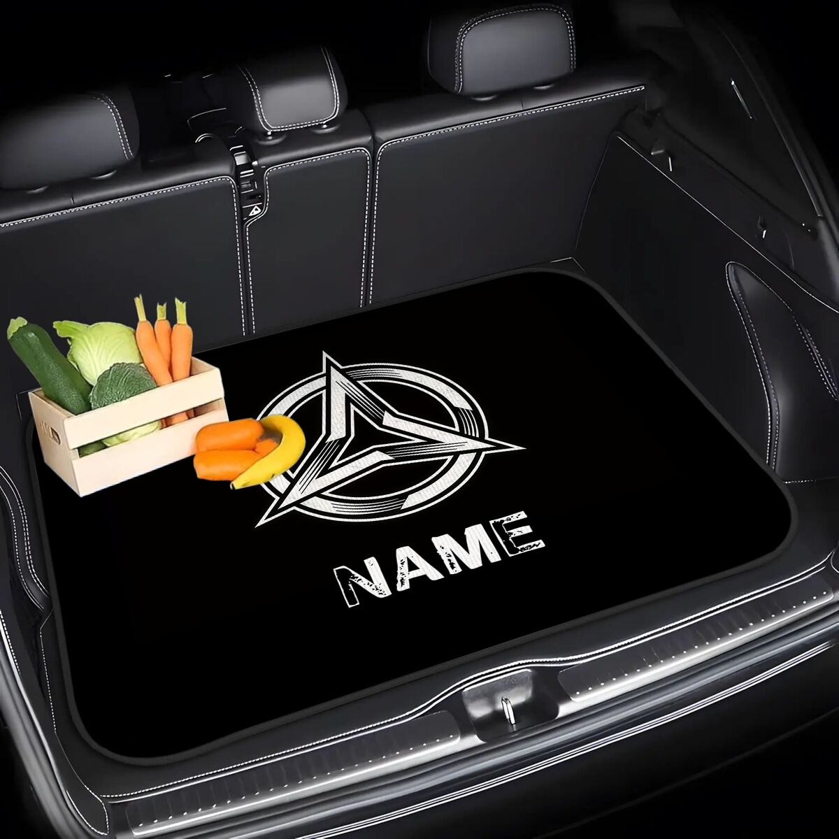 TEMU 1pc. A Personalized Car Trunk Mat Featuring , Designed In Whiteâcompatible With Any Car Model. An Ideal Unisex Present For Of The Year, An