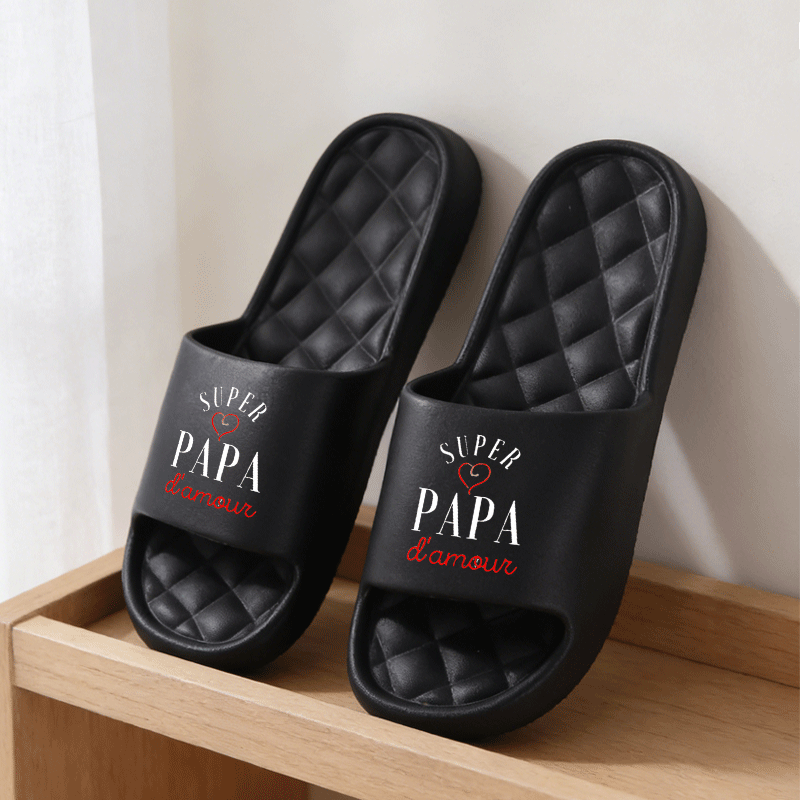 TEMU Men's & Unisex Slippers Sandals - Slip- Sole, Cushioned Sole Suitable For , Indoor/outdoor Beach, Plus Size Round Toe With Insole & Sole, For