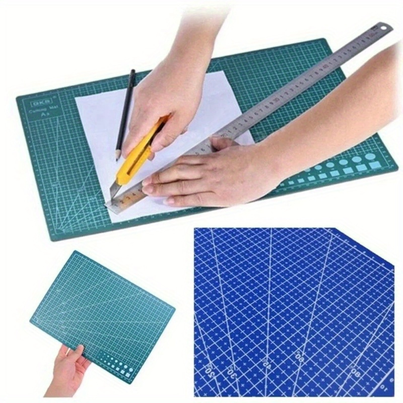 

Tapis de Découpe PVC A3 Bleu - Simple Face, Tapis de Travail pour Couture, Loisirs Créatifs DIY & sur Similicuir