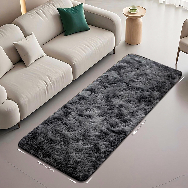 A 80x200cm Tie-dyed Plush Carpet With A Soft Inner, Plush Carpet, Absorbent, Skid-proof And-resistant Soft, Suitable For Sleeping Area Carpets In Living Room And Bedroom.