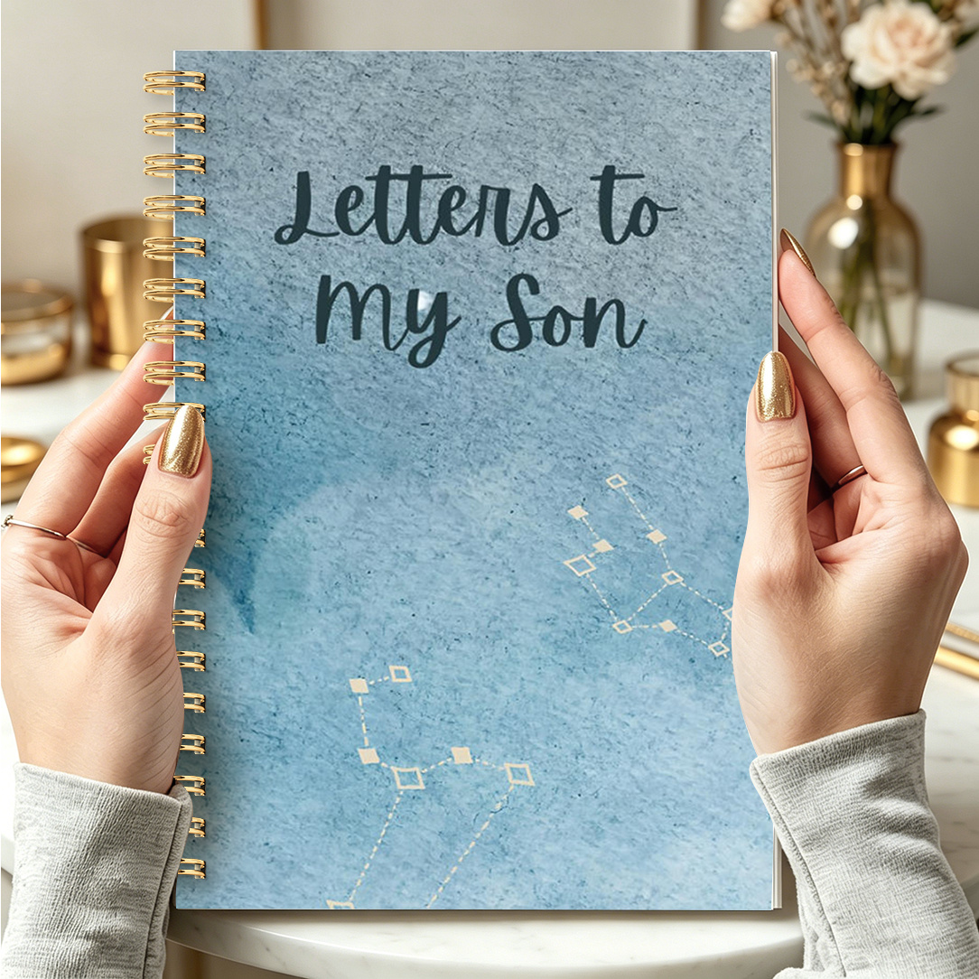TEMU Stationery Notepad, 1pc Spiral Bound Notebook For My Son, A5 Thick Cover Design, Lined Pages, Note-taking, Gift, A5, Parents' Commemorative