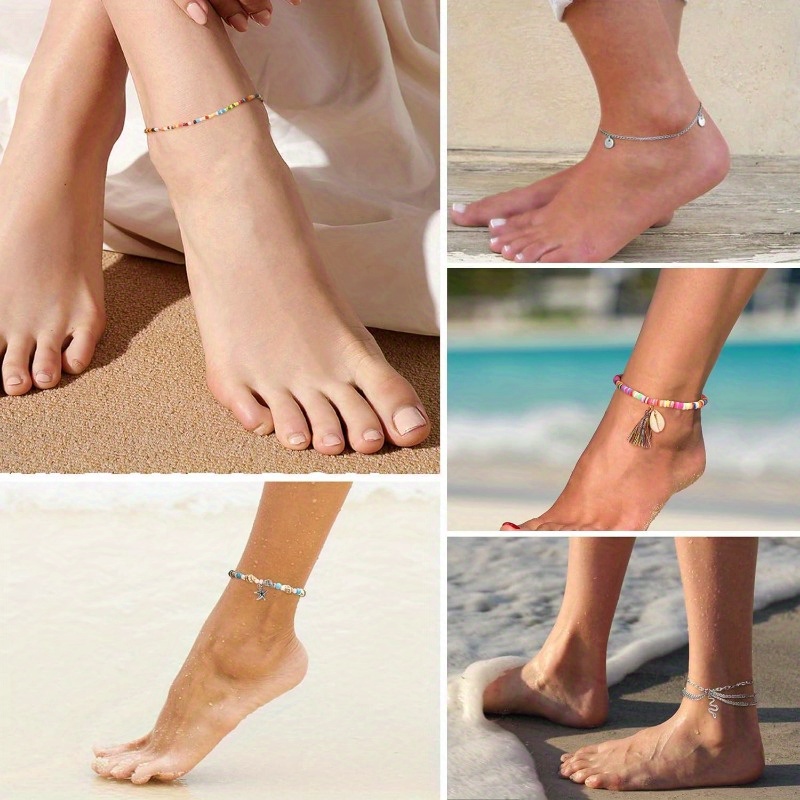 MILACOLATO Women's Beach Shell Anklet Bracelets