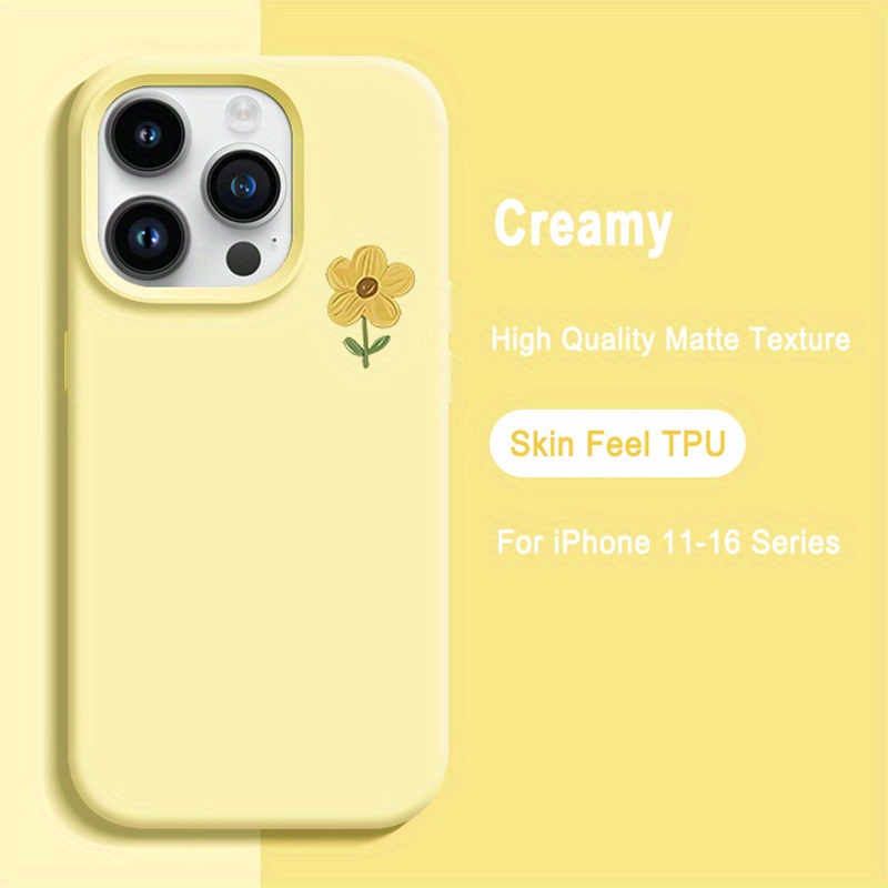 TEMU Phone Case: Skin-friendly Frosted Tpu Phone Case For Iphone16 Pro Max 15 Plus 14 13 12 11, Anti-fall & Scratch High- Cover