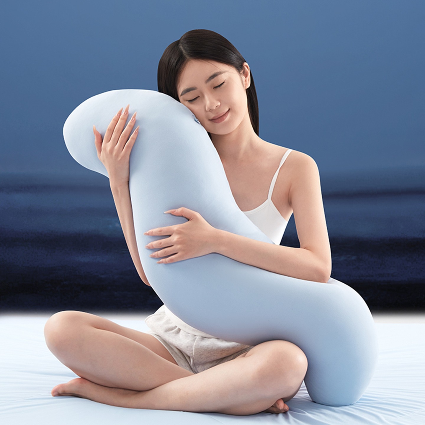 TEMU 枕、睡眠用ロングピロー、横向き寝・仰向け・うつ伏せ用、枕、クッション、高めの、取り外して洗える、ソフト、かわいい、深い眠り用枕、脚を包み込む横向き寝用ロングピロー、妊婦用枕
