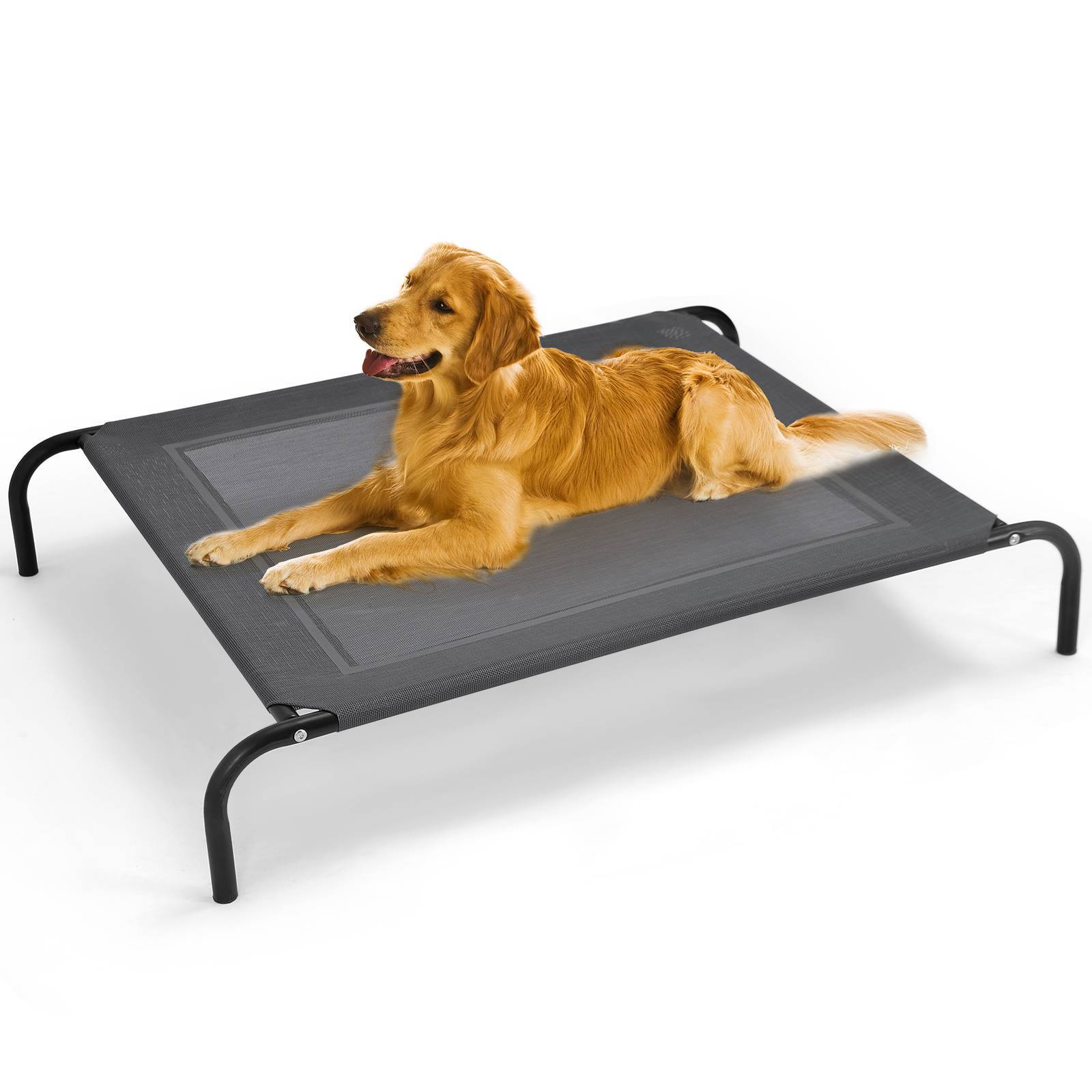 TEMU Lifezeal 130x90x20cm Large Elevated Dog Bed Puppy Pet Trampoline Hammock Raised Beds 70kg Load Capacity Indoor