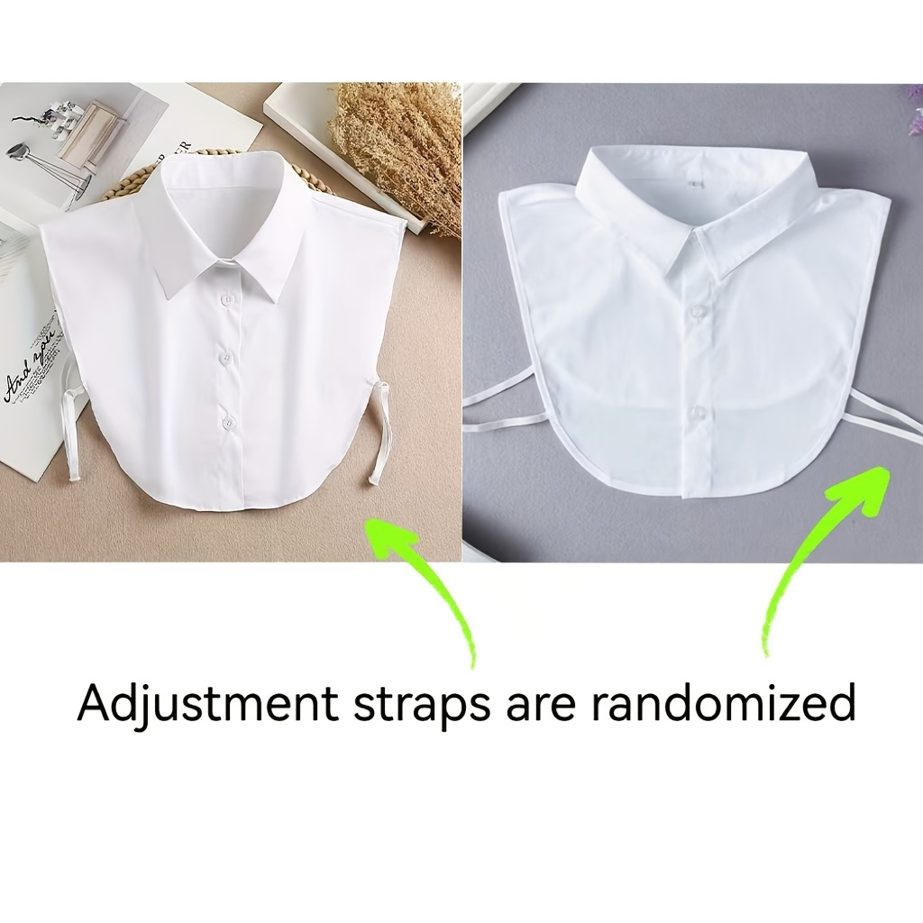 womens detachable   collar elegant mock shirt collar with adjustable tie white compatible with dresses blouses jackets sweaters formal   outfits easy to clean   Product details 7
