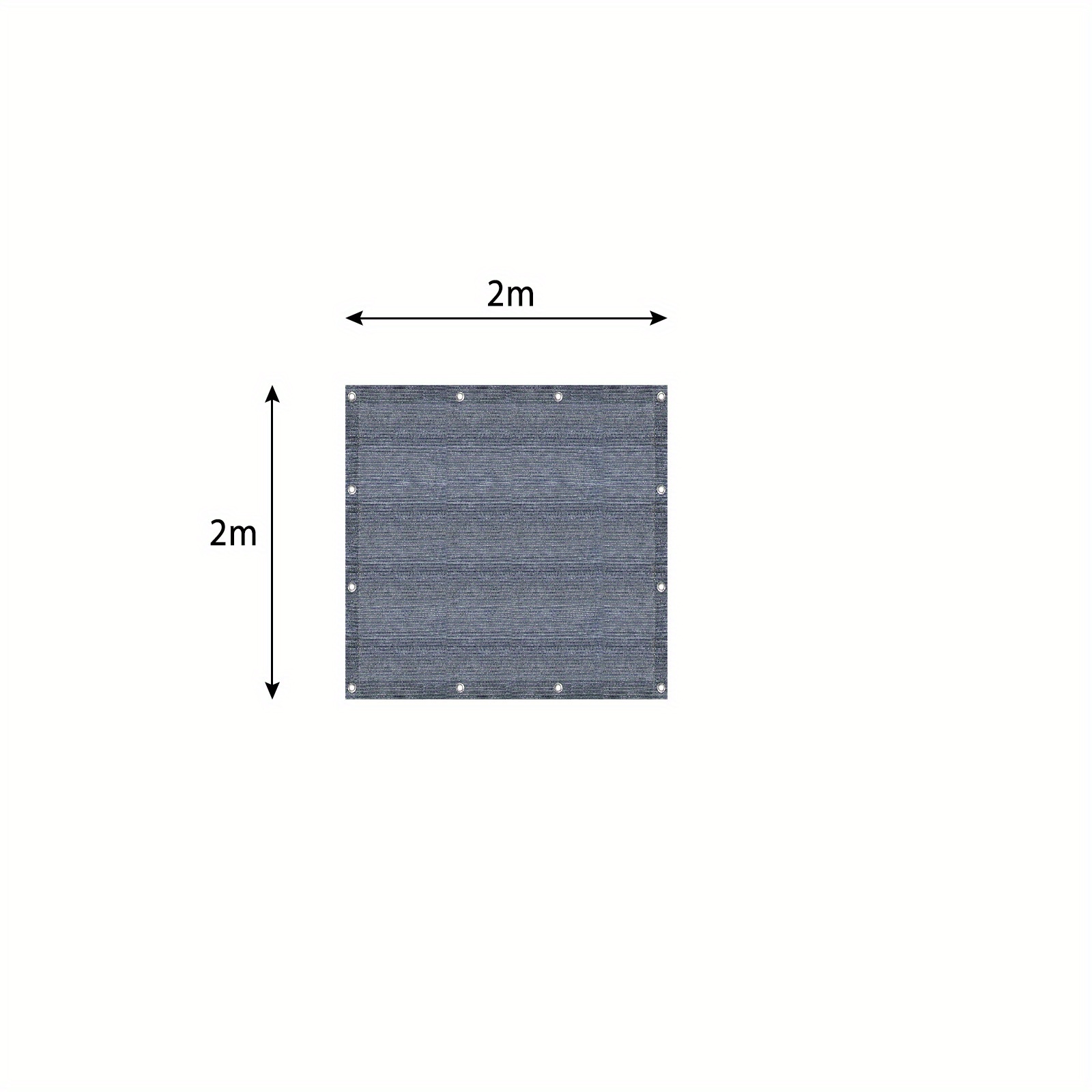 High-quality Camping Sunshade Mat, High-density Polyethylene, With Aluminum Grommets, Includes Carry Bag, Blue-grey, 2×2m, 2.5×2.5m
