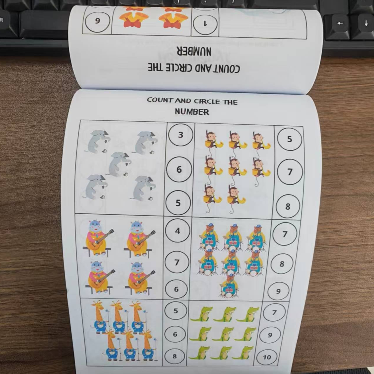 1pc Interactive Preschool Mathematics Workbook For Home Or Classroom Use - Number Recognition And Basic Skills, Fun Illustrations