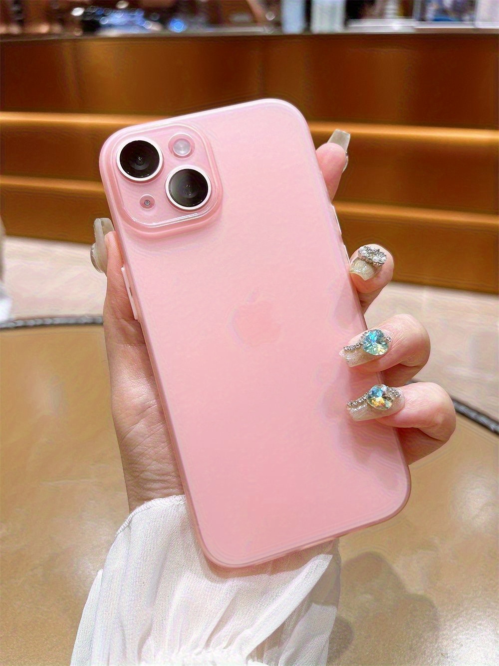 Compatible Apple 15 Phone Case New Pink iPhone 14 Pro Max Ultra-thin Heat Dissipation 13/12/11 Transparent Simple