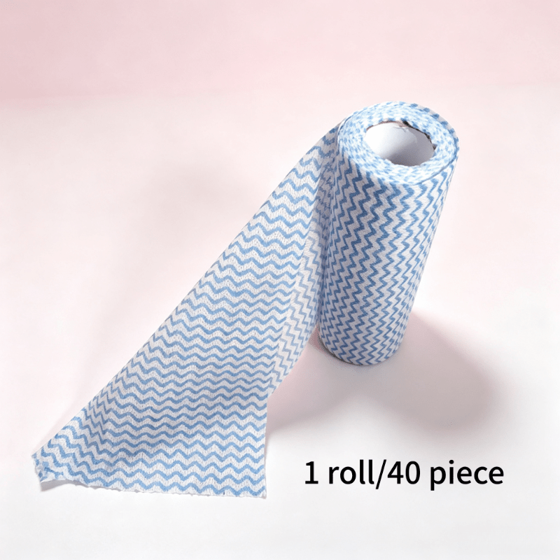 TEMU 40-pack Kitchen Cleaning Dishcloths, 1 Roll Of Lazy Dishcloths, Cleaning Cloths, Oil-free Dish Towels, Dual-use Wet And Dry Cleaning Cloths,